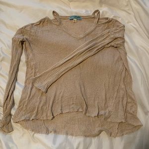 waffle top, cream color, from Francescas boutique